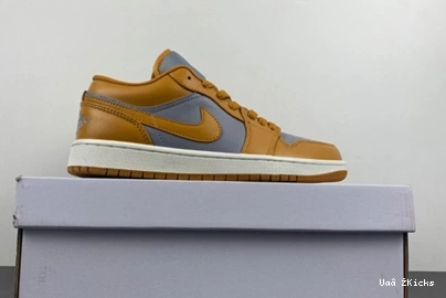 Jordan 90 DC0774- Air EyeCatching 1 Low (Women's) Cement Chutney  9217 Grey 1029